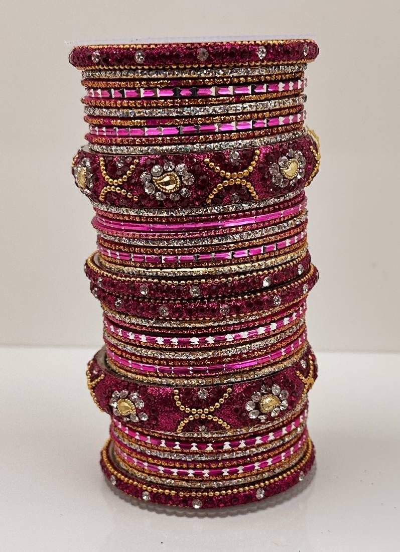 Buy Rani Pink Double Bangle Set