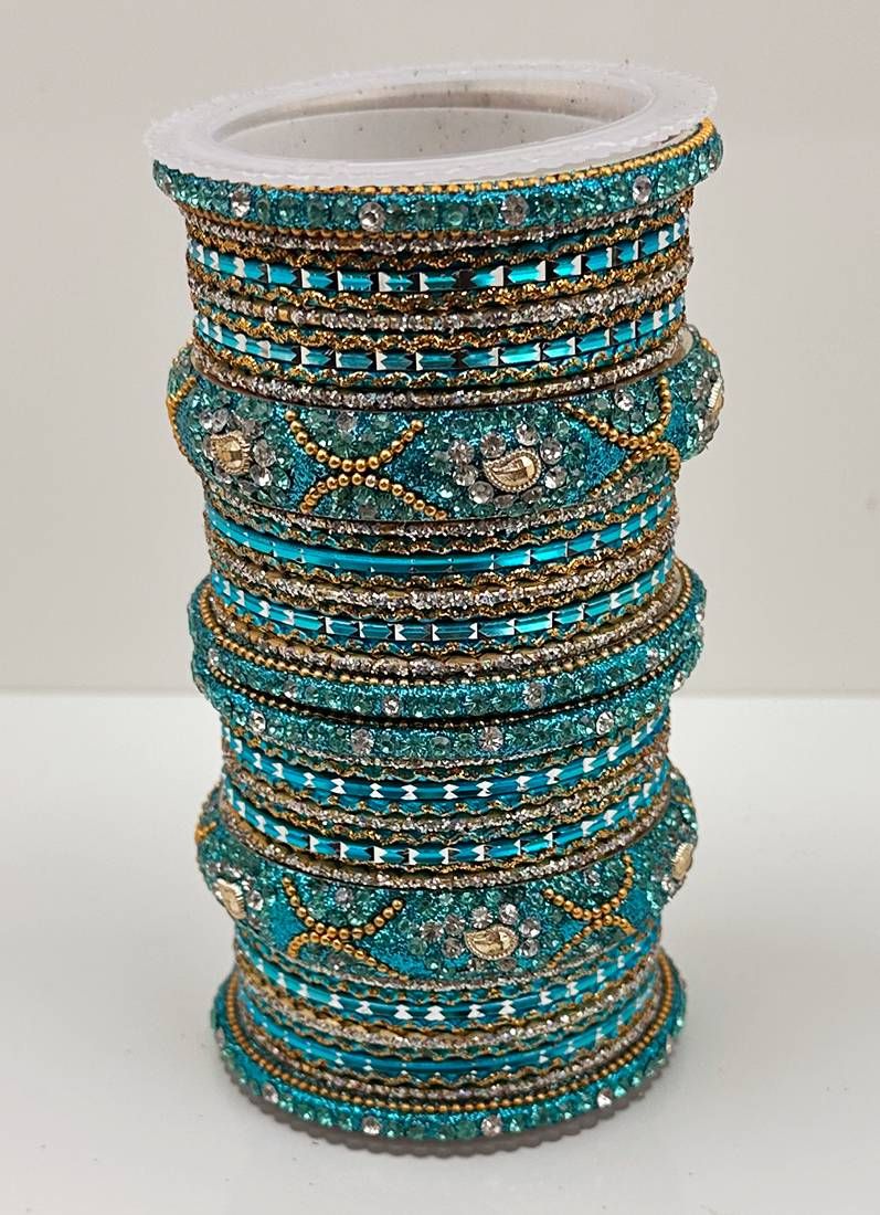 Buy Blue Double Bangle Set