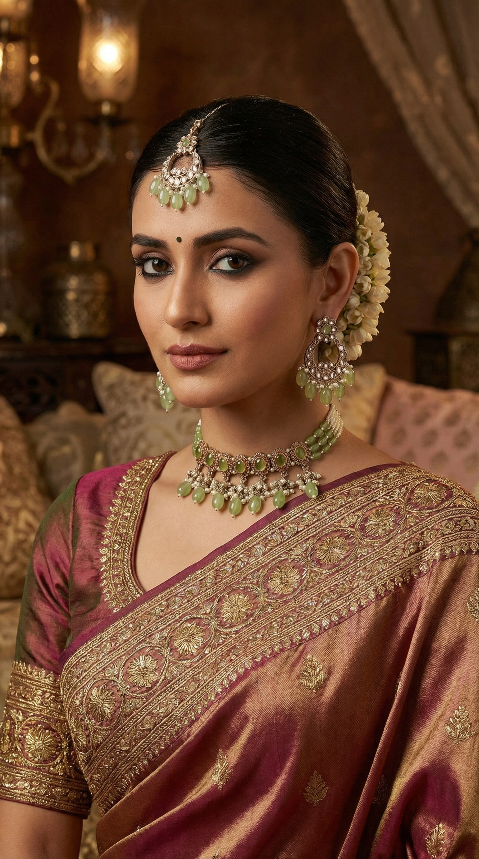 Mendhi Green Choker Set