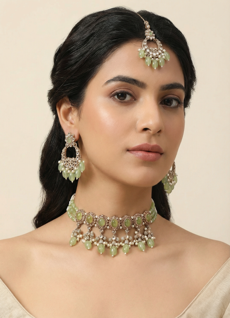 Mendhi Green Choker Set