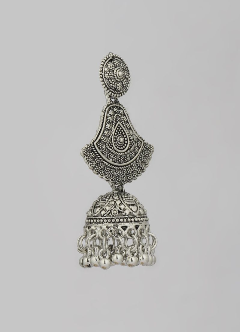 Buy Silver Press On Jumki Set