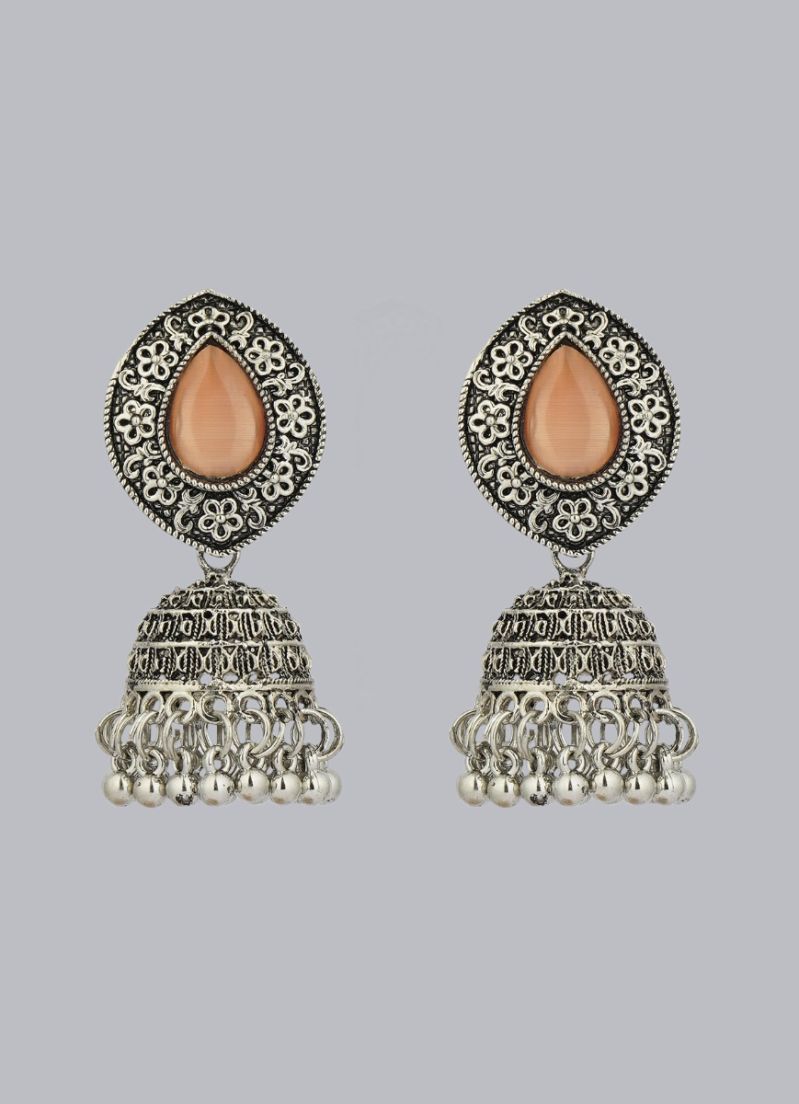 Buy Silver Oxidised Press On Jumki