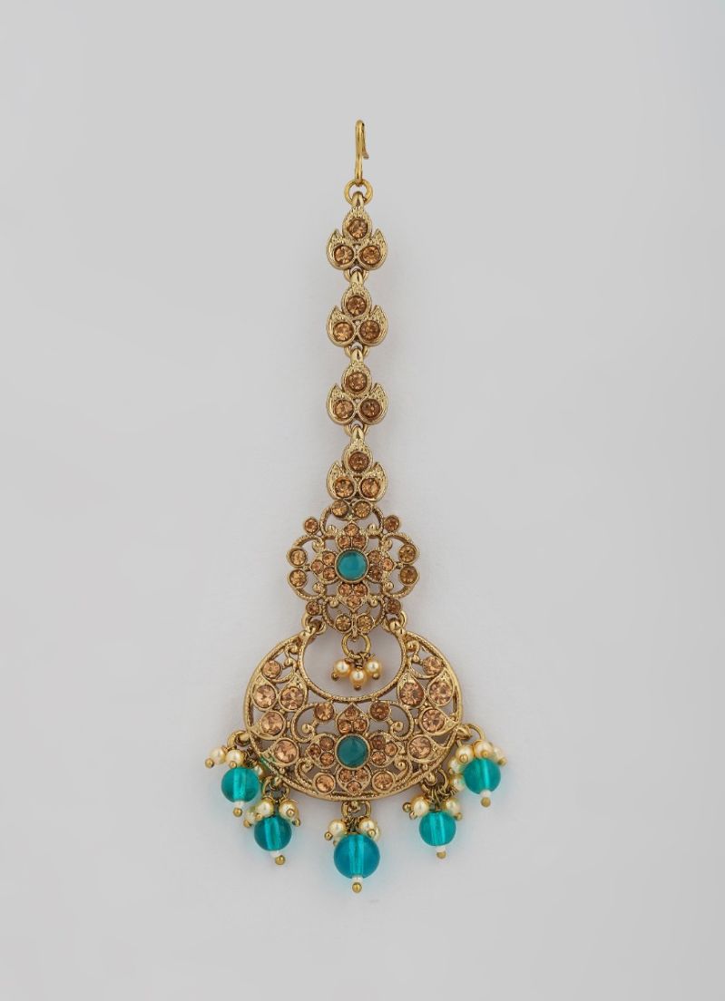 Rama Crystal Pearl Jumki and Tikka Set