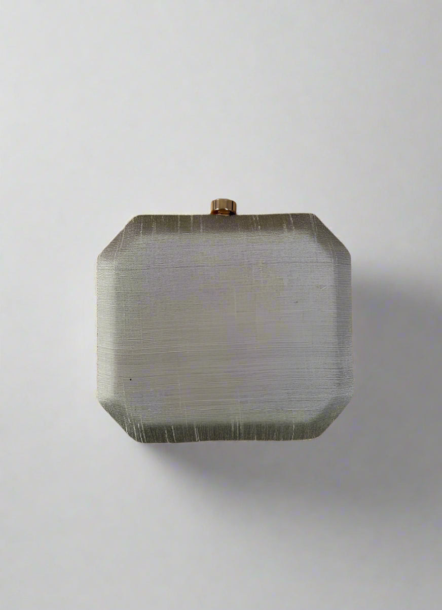 Threaded Octagon Box Clutch Green