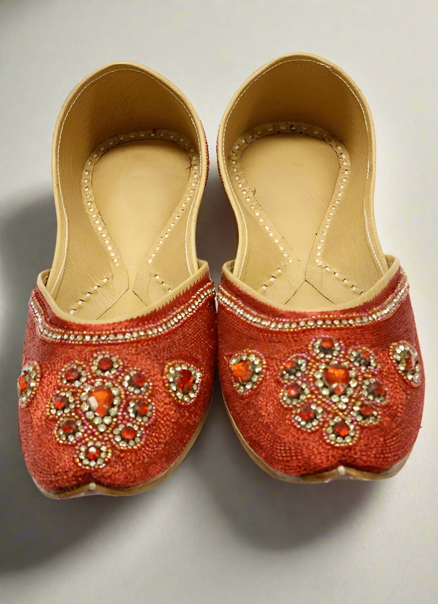 Buy Red Intricate Embroidered Ladies Kusa