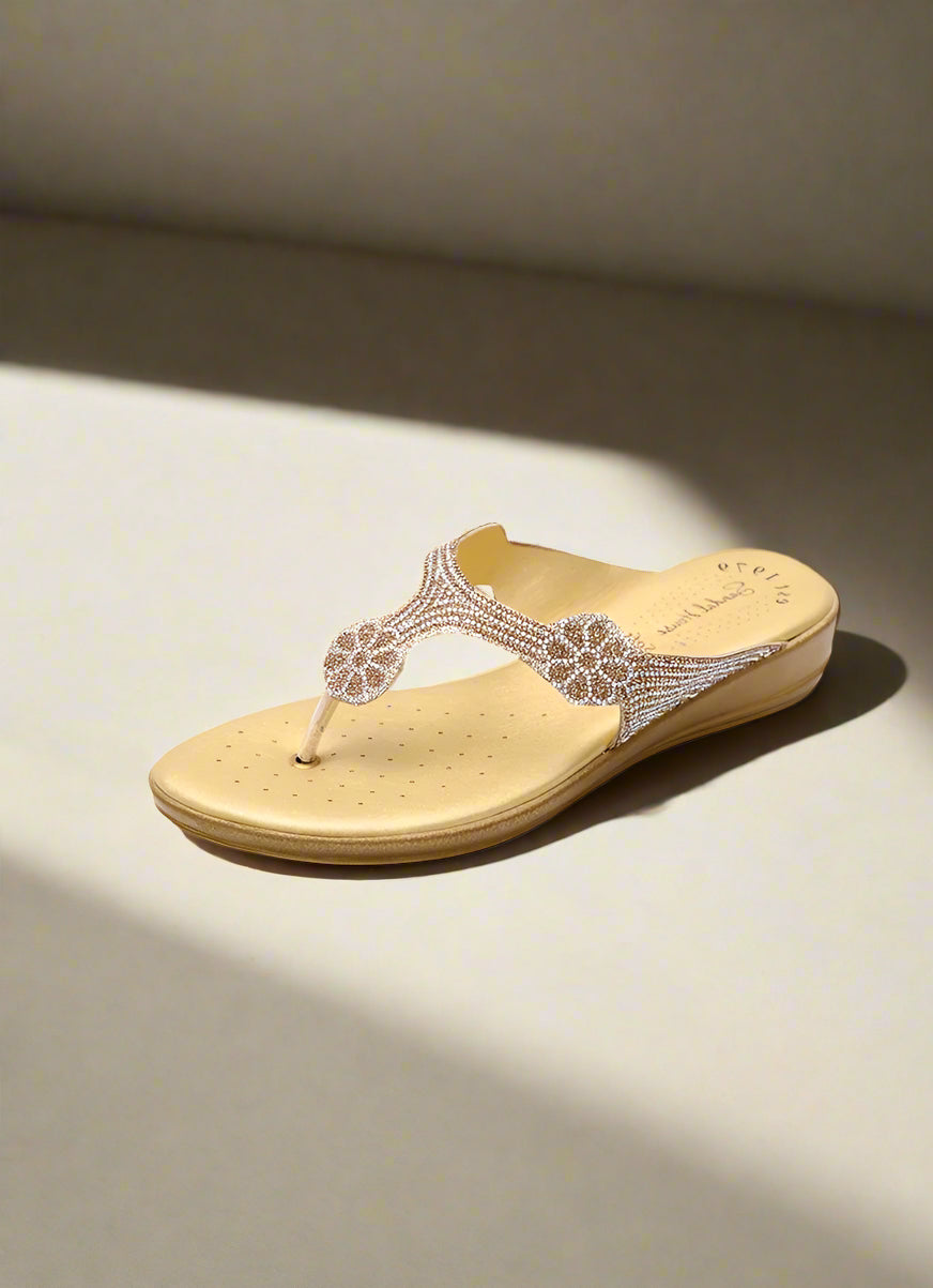 Buy Gold Ladies Chappal