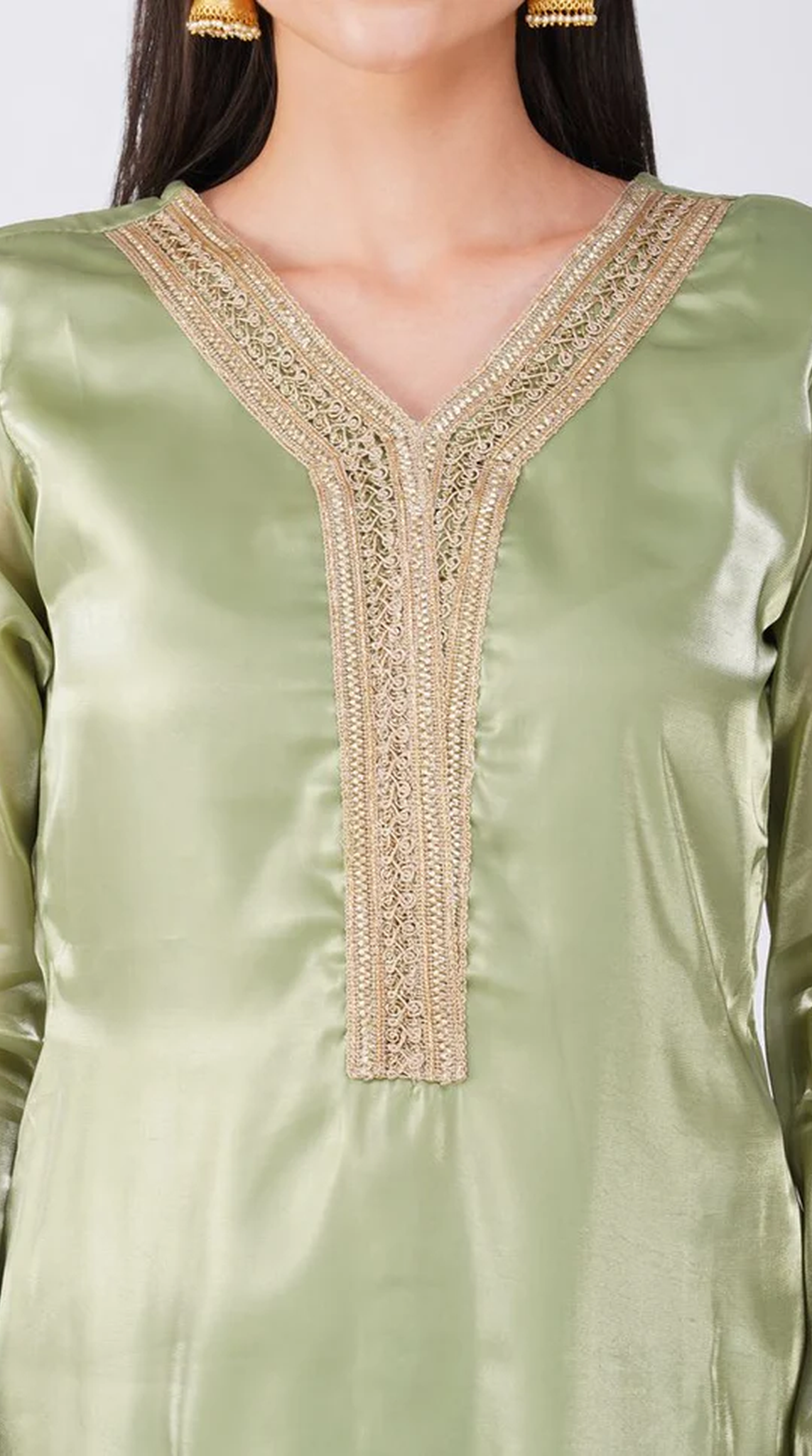 Green Straight Cut Suit Set