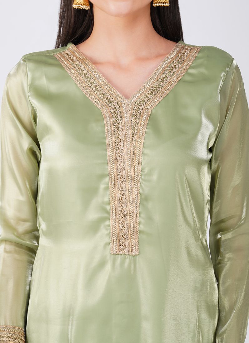 Buy Green Straight Cut Suit Set