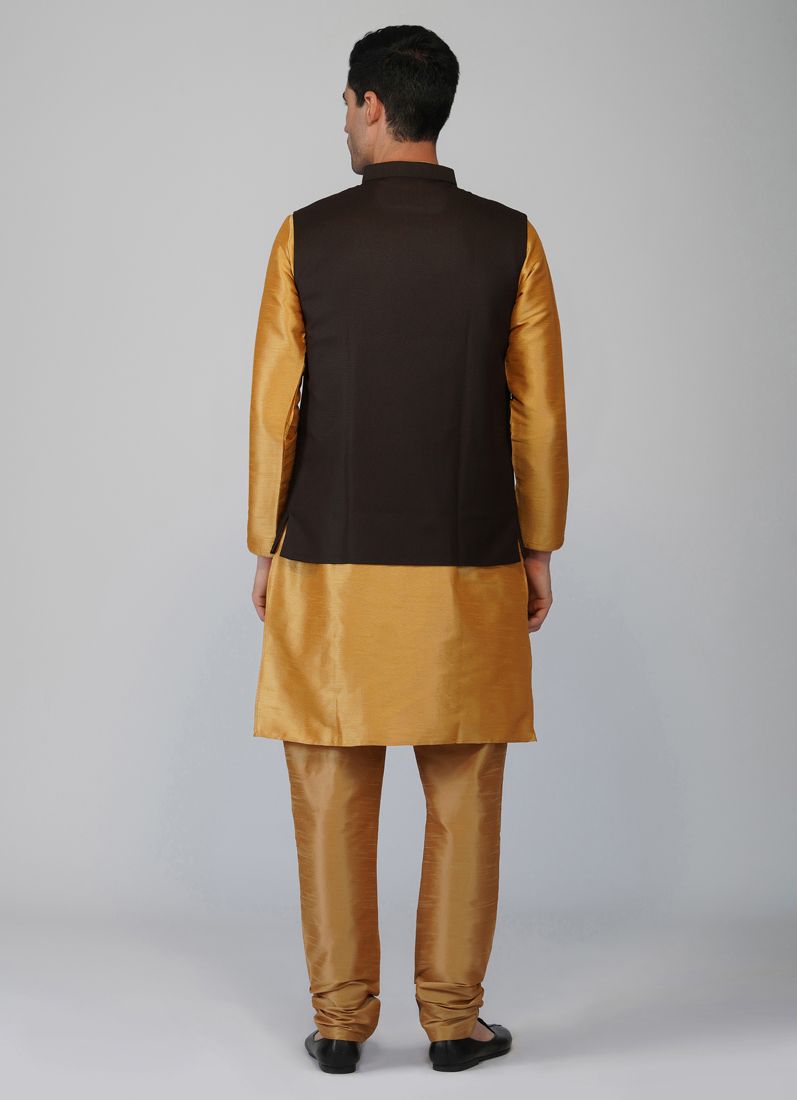 Buy Mouse Brown Twill Nehru Waist Coat