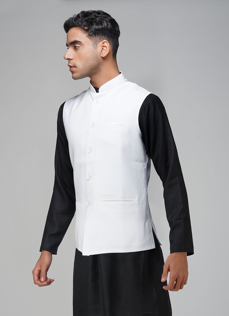 Buy Men's Off-White Linen Jacket