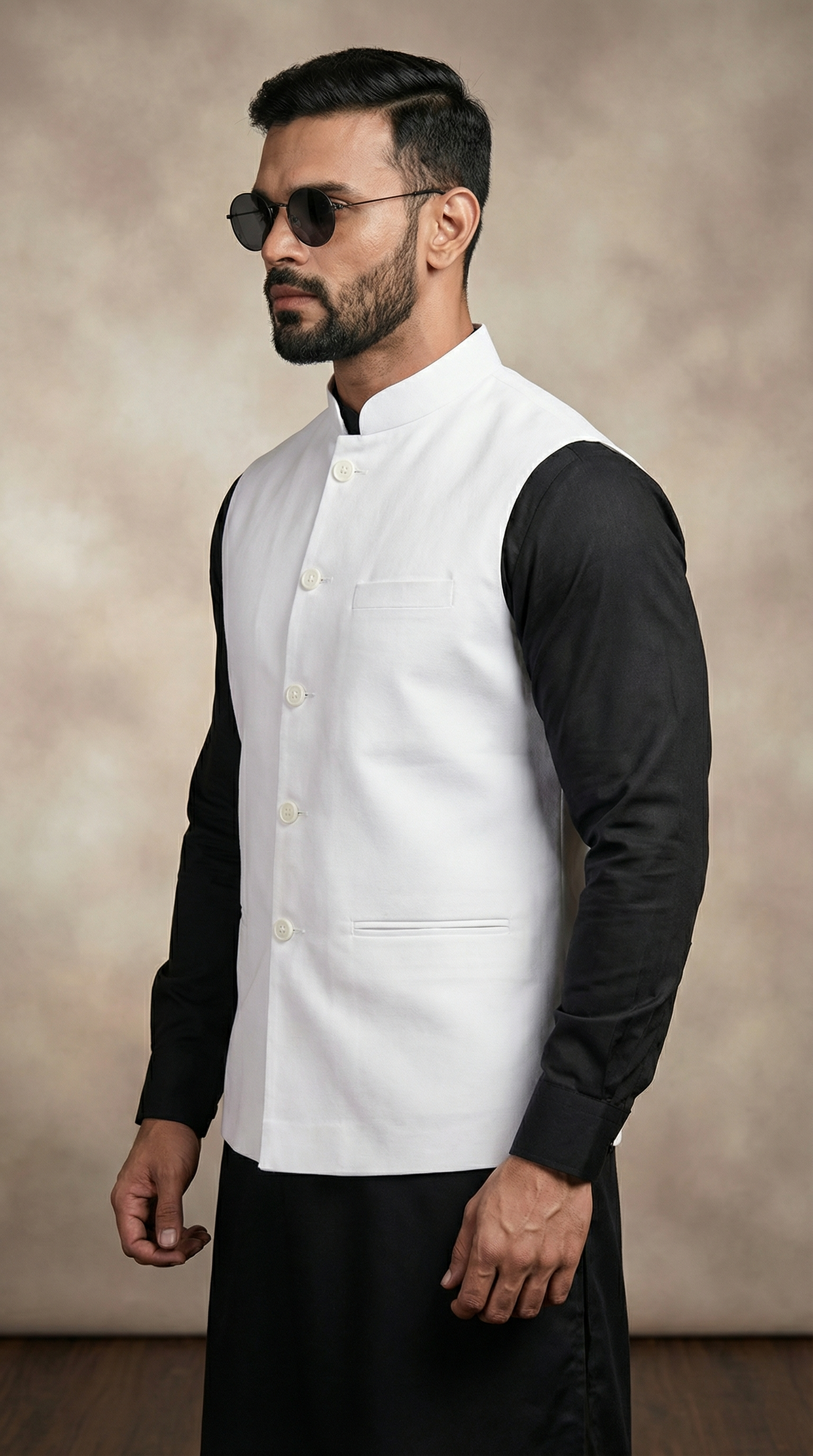 Men's Off-White Linen Jacket