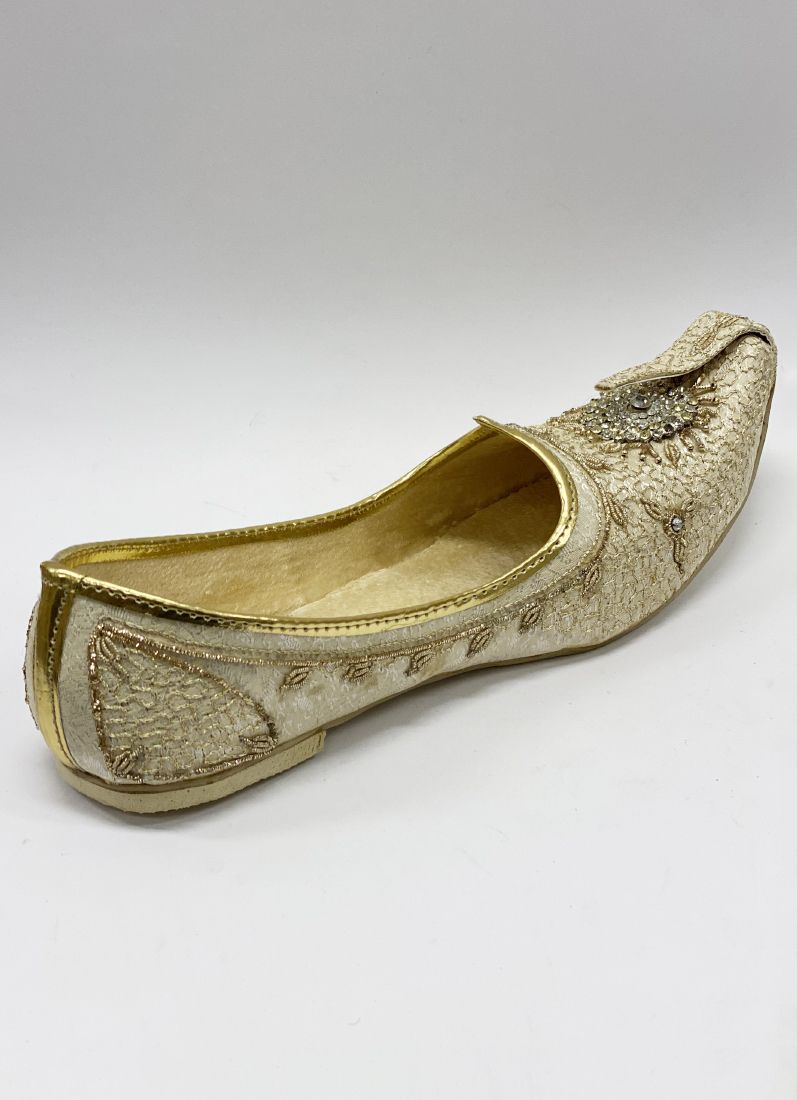 Buy Gold Zardozi Intricate Embroidered Kusa