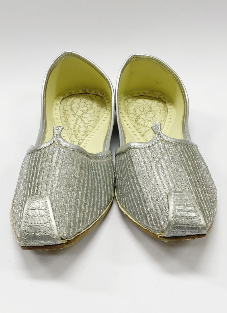 Silver Zari Mens Jutti