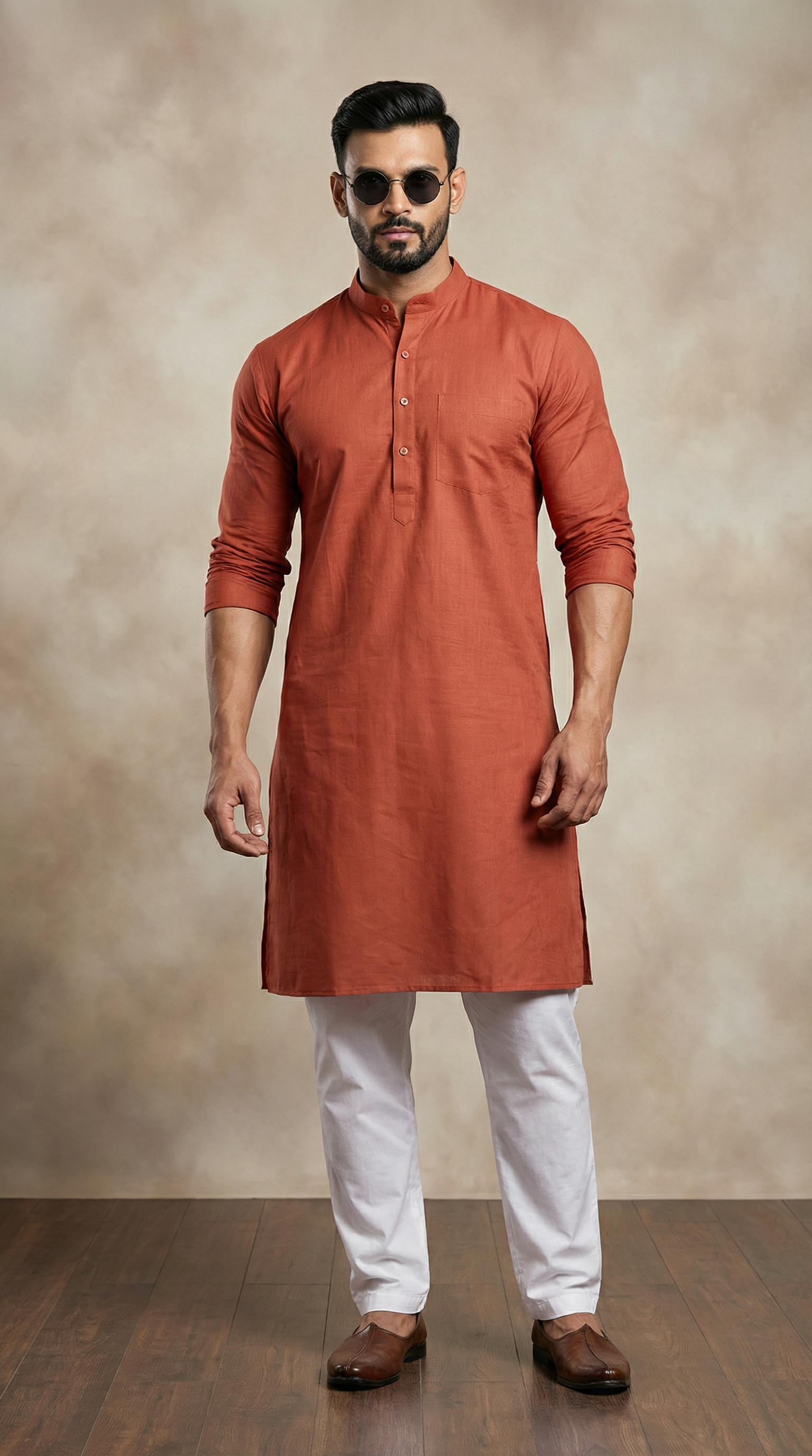 Red Ruby Silk Kurta Salwar Set