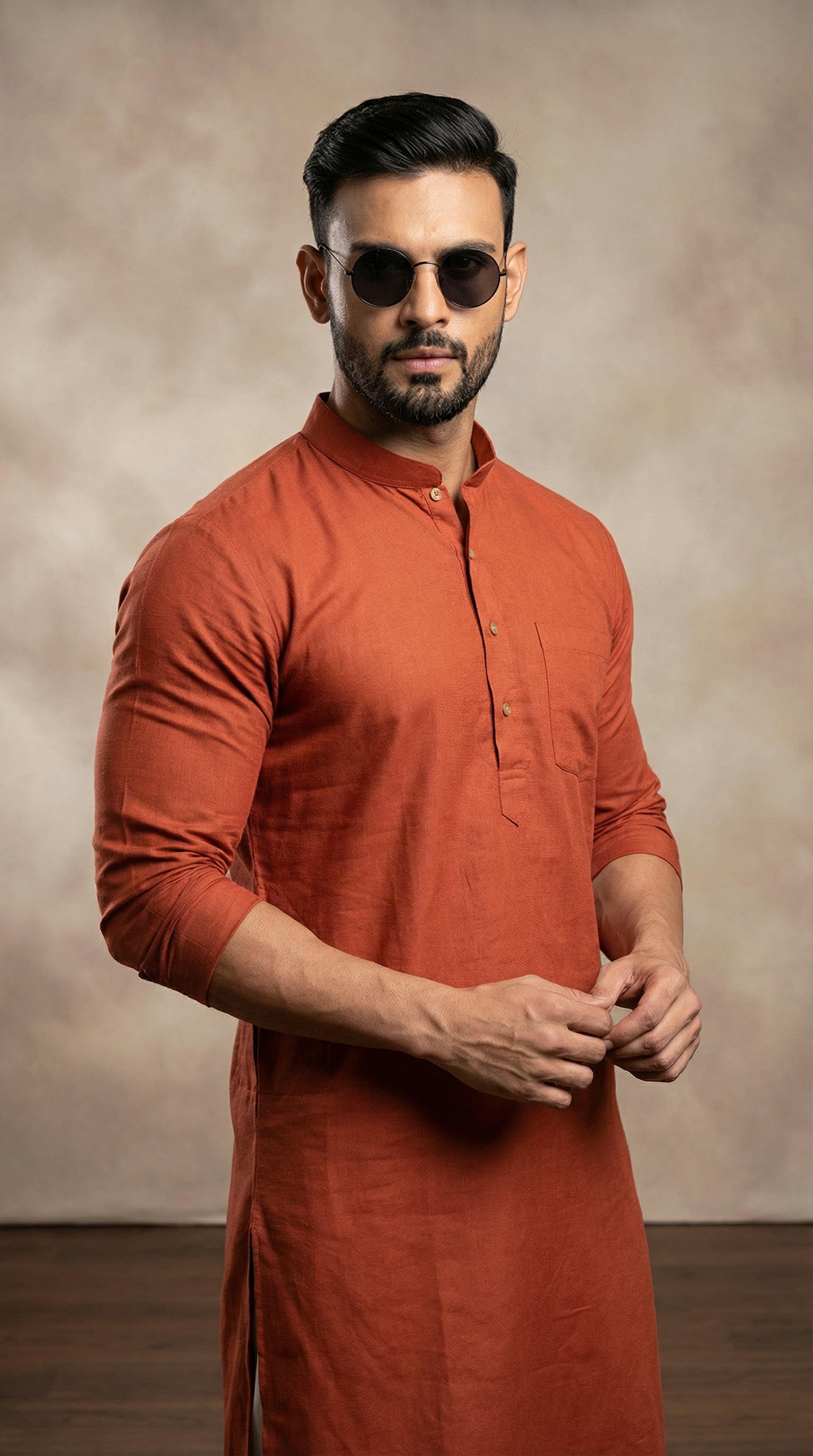 Red Ruby Silk Kurta Salwar Set