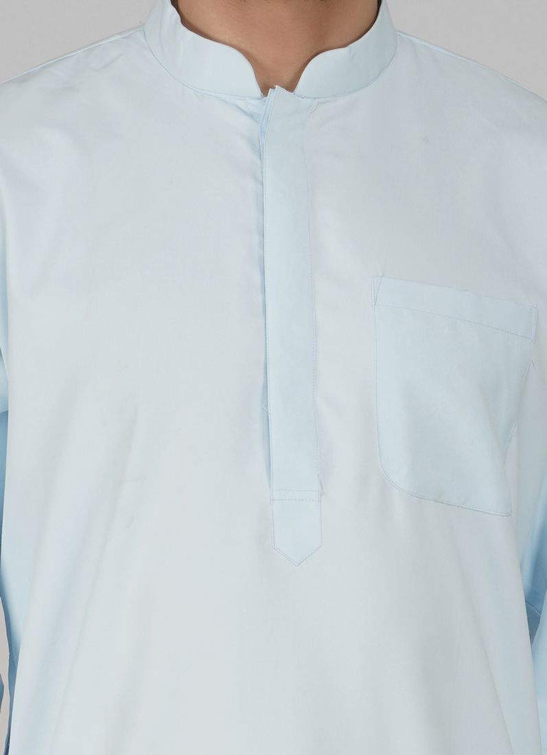 Buy Blue Polyester Mens Kurta Salwar Set