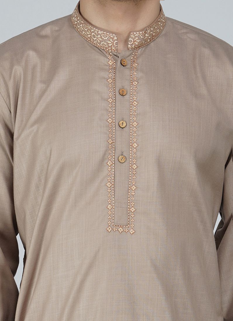 Buy Men's Smart Brown Salwar Kameez