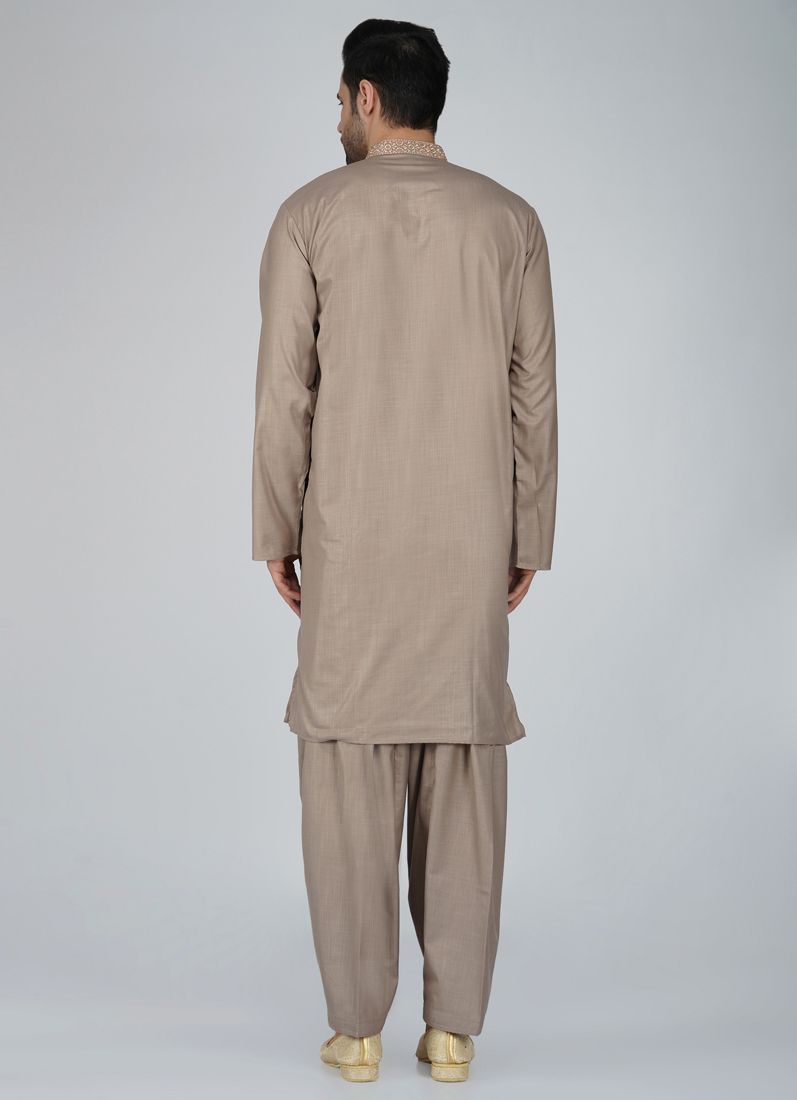 Buy Men's Smart Brown Salwar Kameez