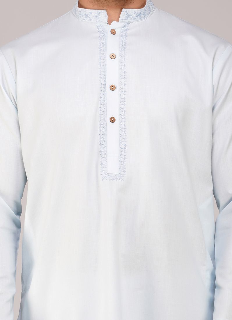 Buy Light Blue Cotton Kurta Salwar Set