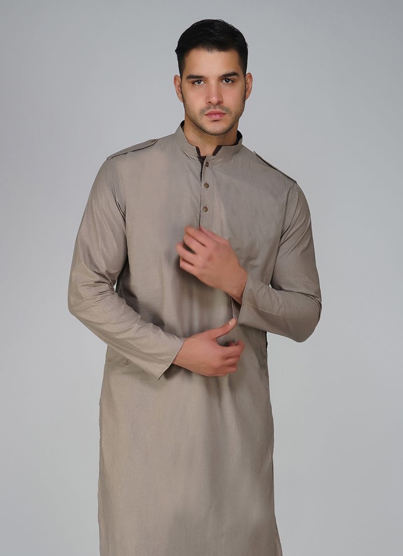 Buy Brown Cotton Kurta Salwar Set