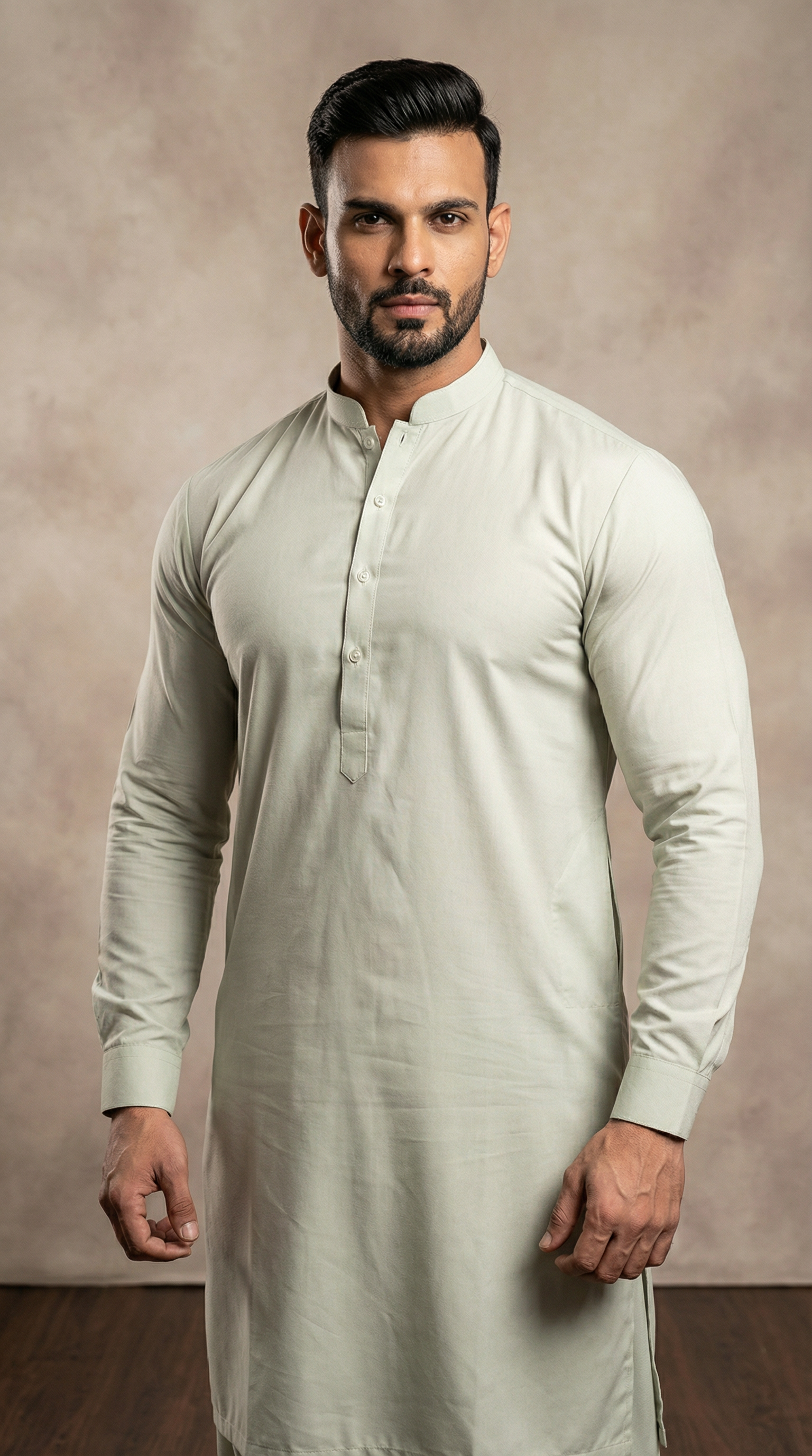 Men's Pista Green Salwar Set