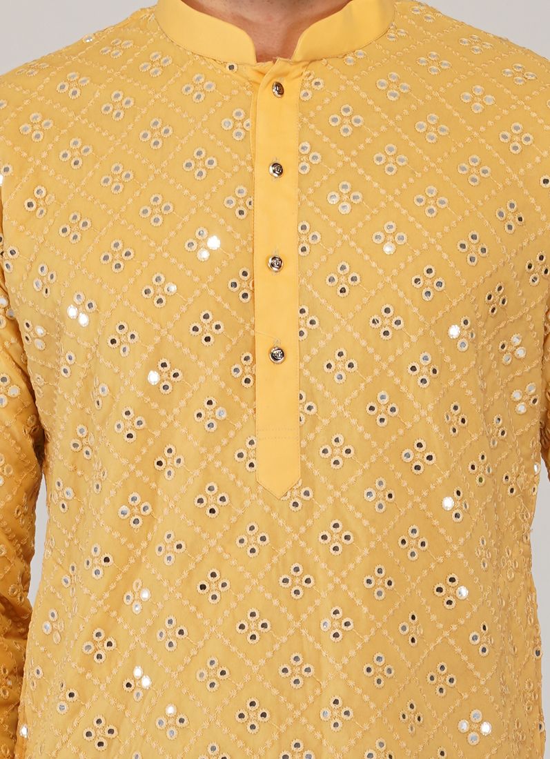 Buy Beige Chikankari Kurta Churidaar Set