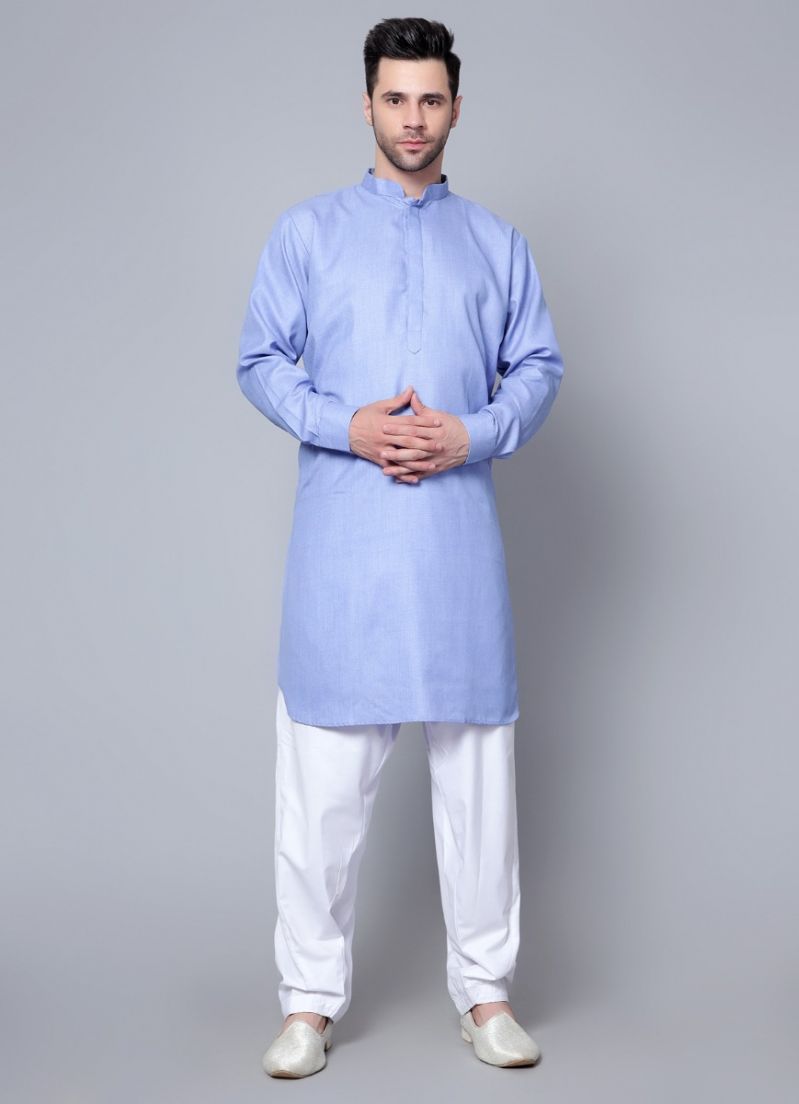Buy Men's Blue Kurta Salwar Set