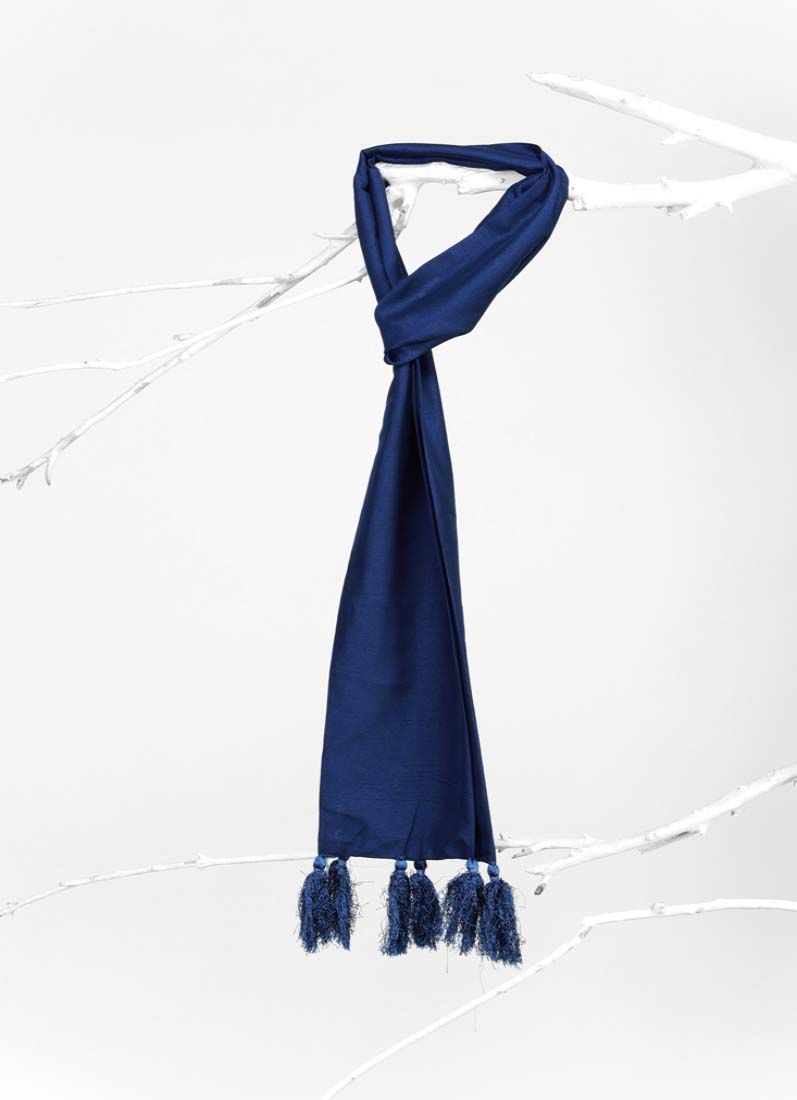 Buy Silk Brocade Edge Scarf