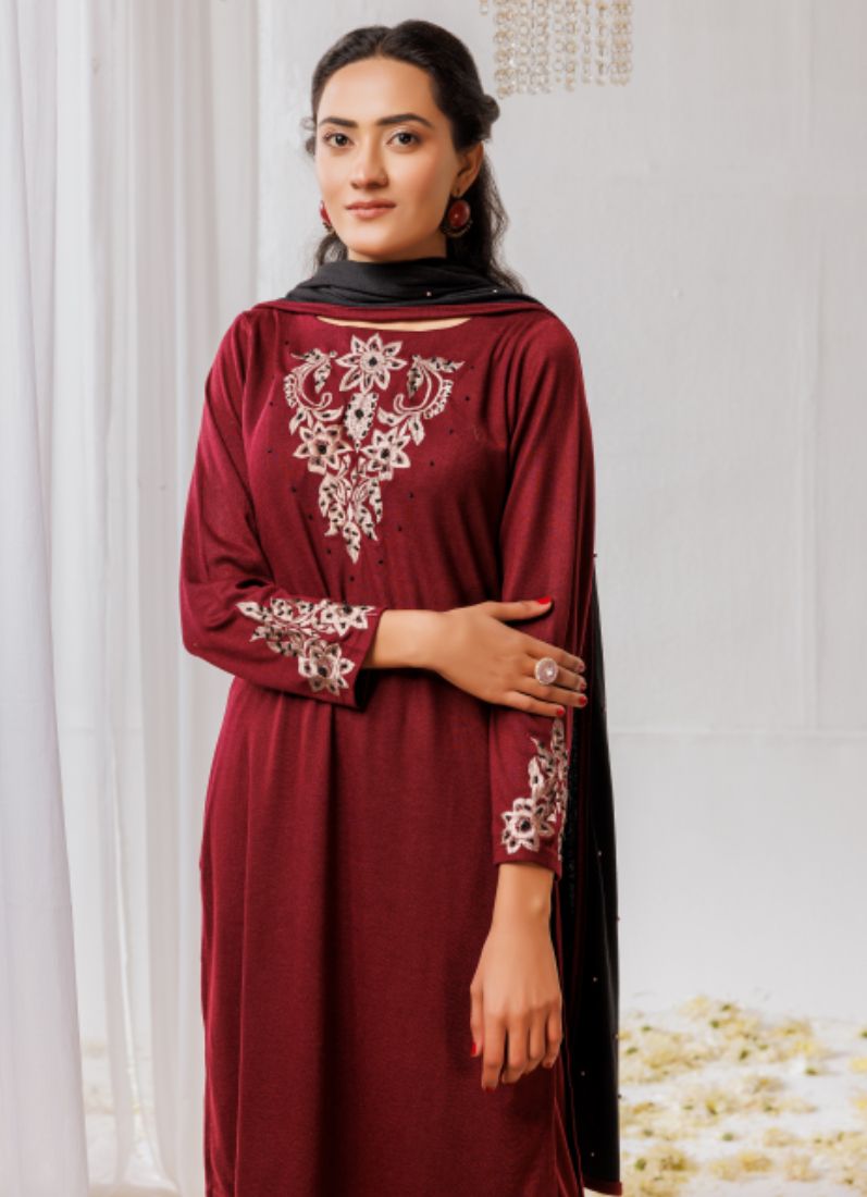 Buy Woollen Knitwear Suits with Dupatta