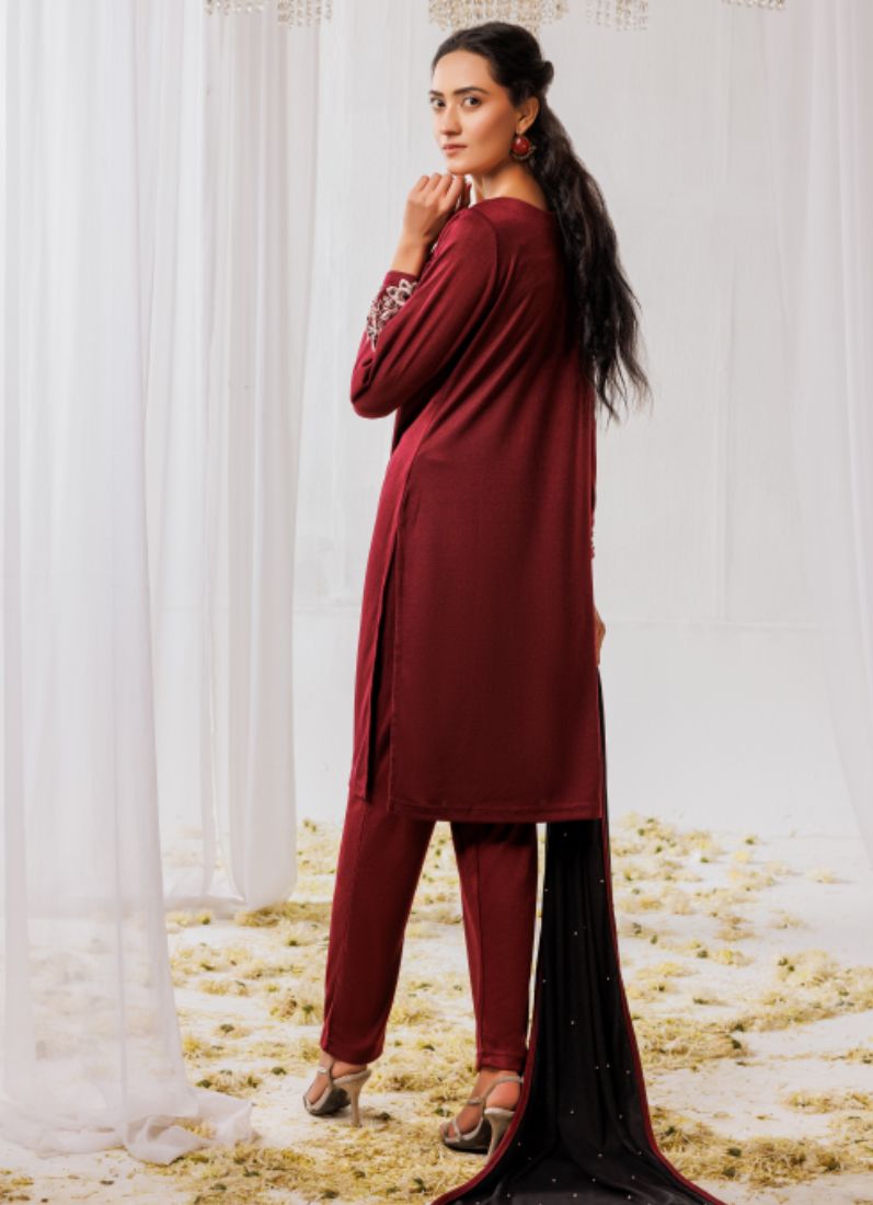 Buy Woollen Knitwear Suits with Dupatta