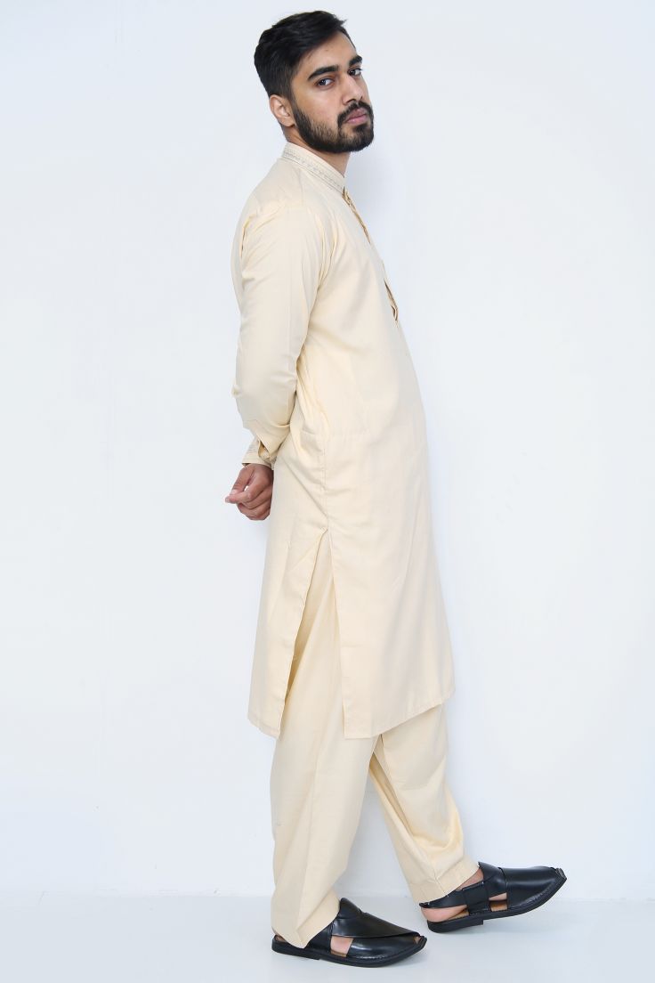 Mens Kurta & Salwar Cream
