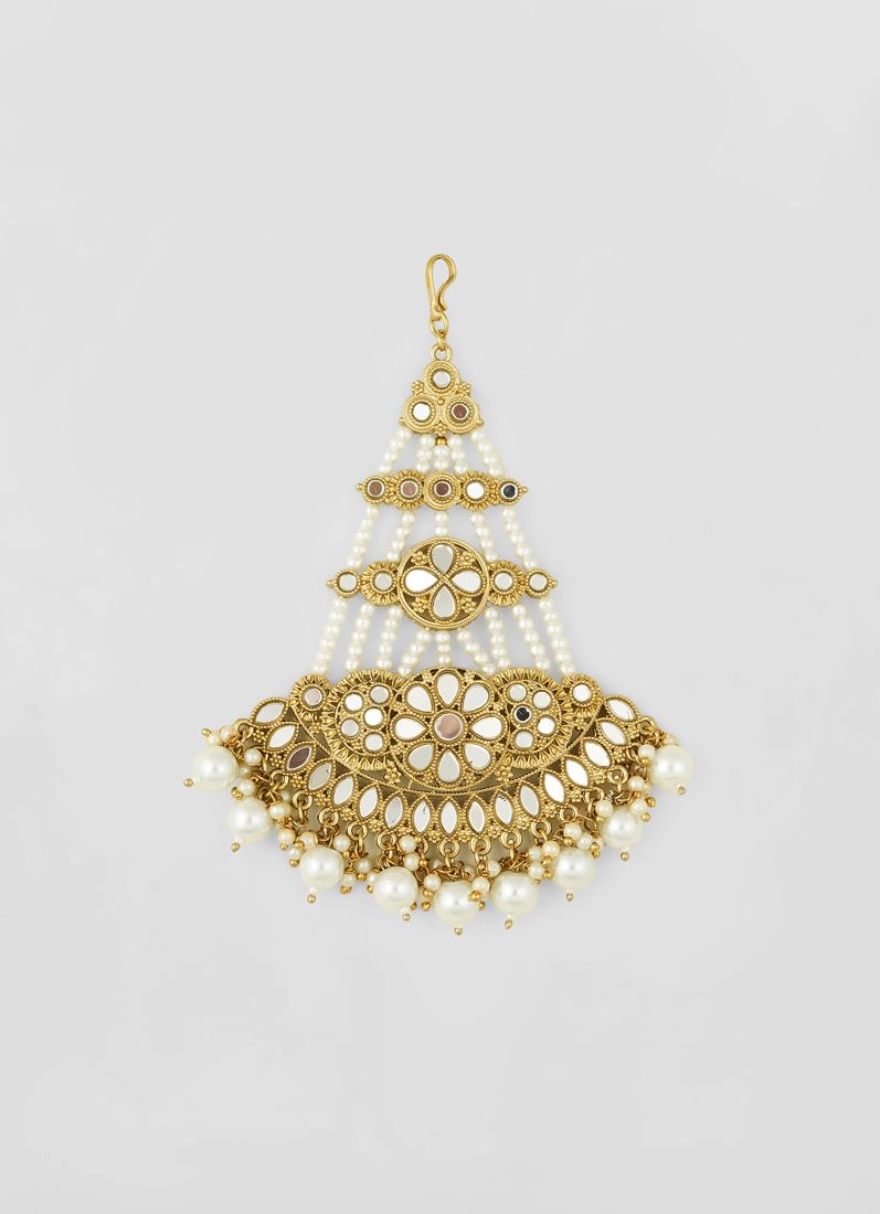 Nickle Free Gold Mirror & Pearl Chumber Passa