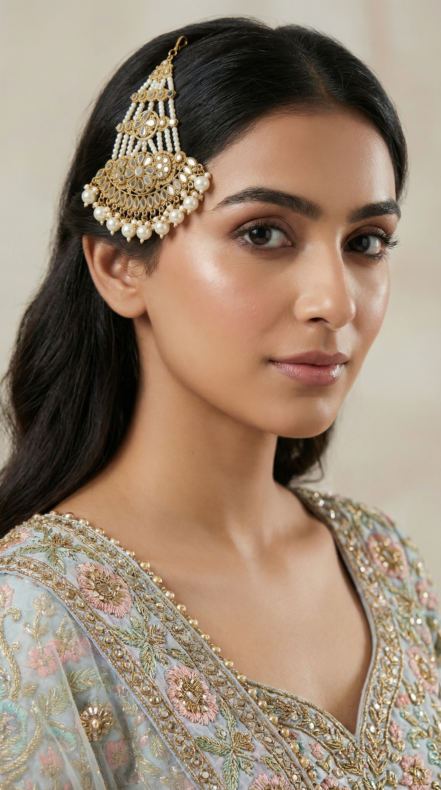 Mirror & Pearl Gold Plated Passa