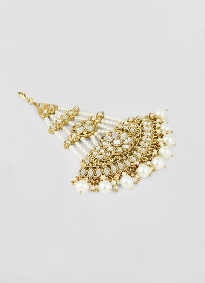 Nickle Free Gold Mirror & Pearl Chumber Passa
