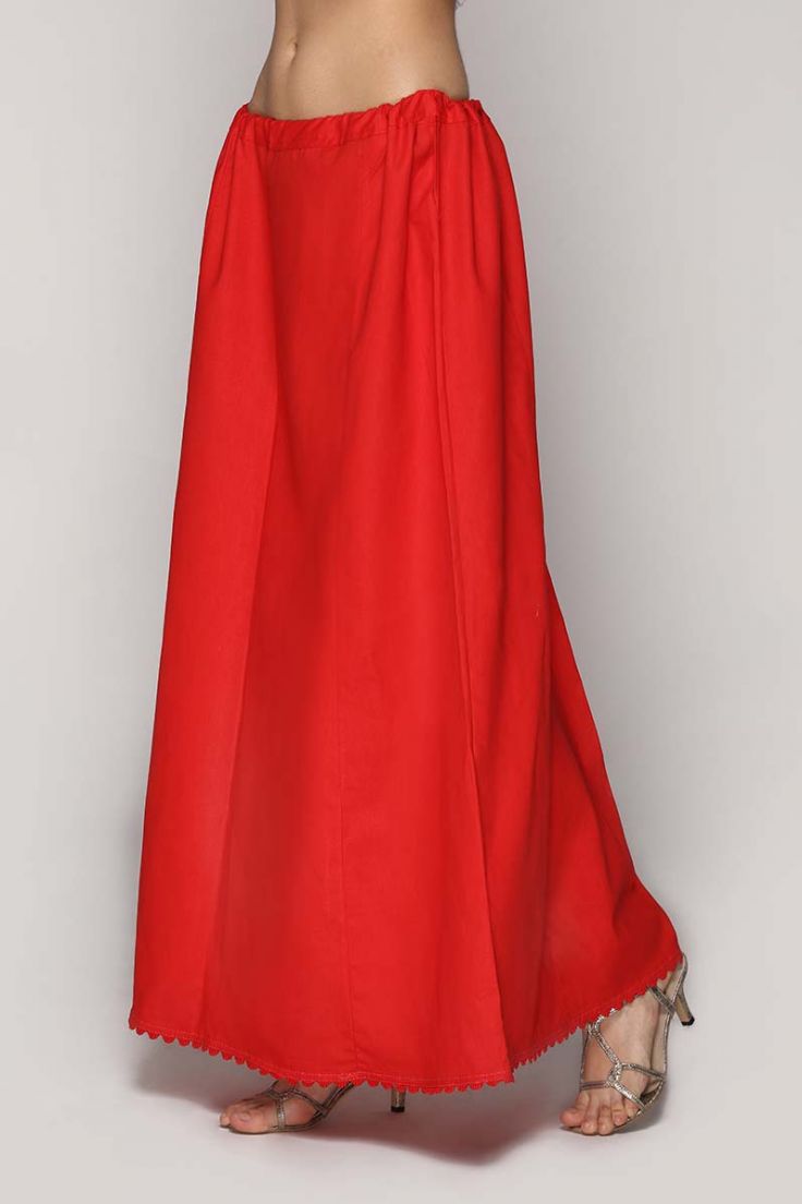 Classic Cotton Petticoat In Red