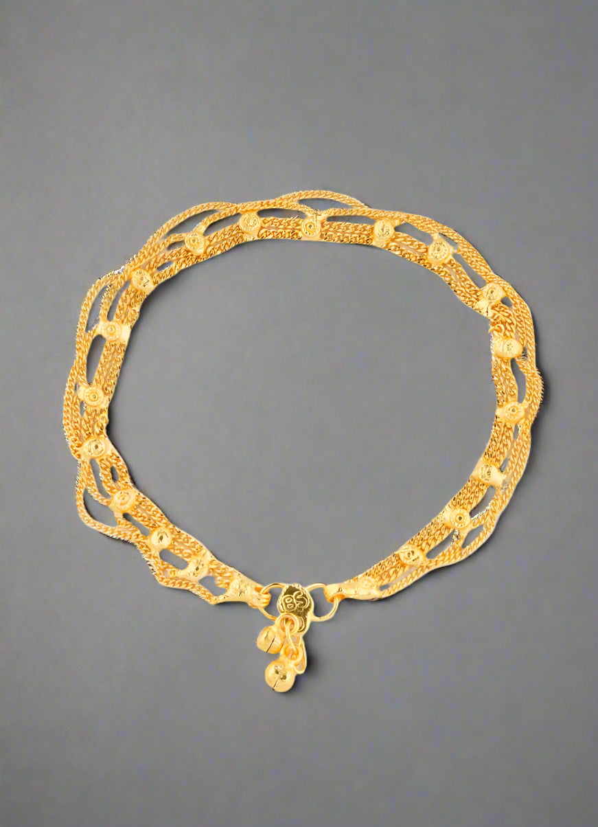 Buy Gold Chain Pattern Gunguru Payal