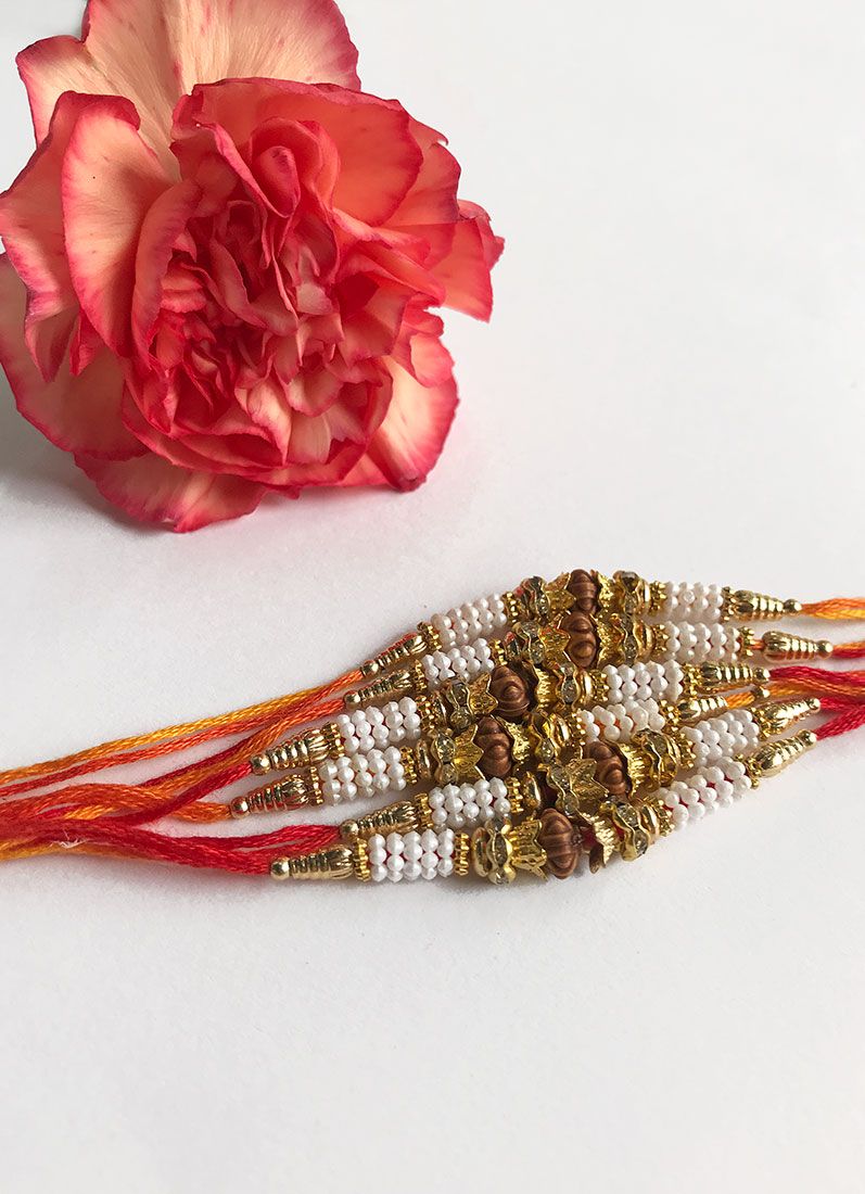 Buy Six pack Pearl Bead Rakhi Set