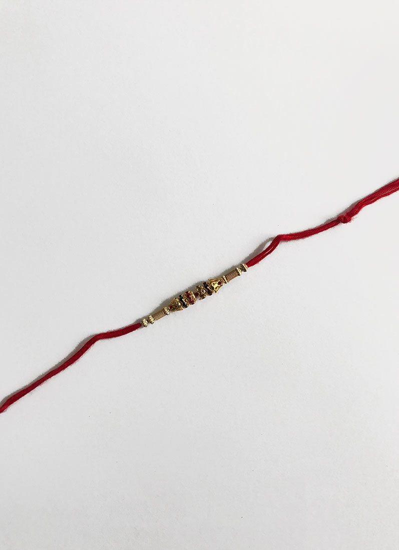 Buy Single Beaded Rakhi Maroon