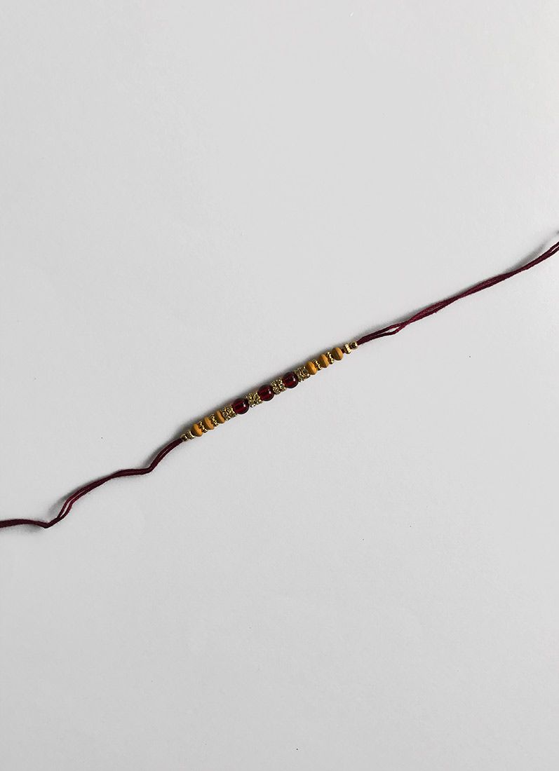 Buy Wood and Bead Rakhi