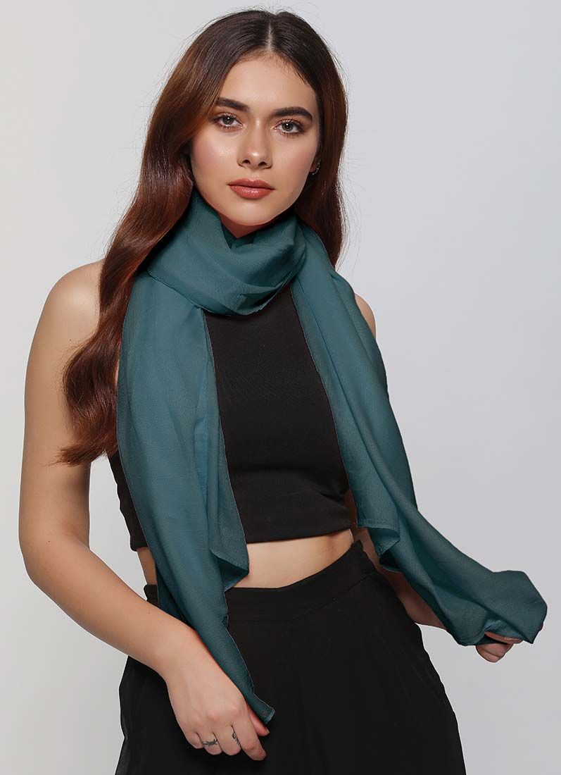 Buy Soft Crush Scarf-Teal-STD