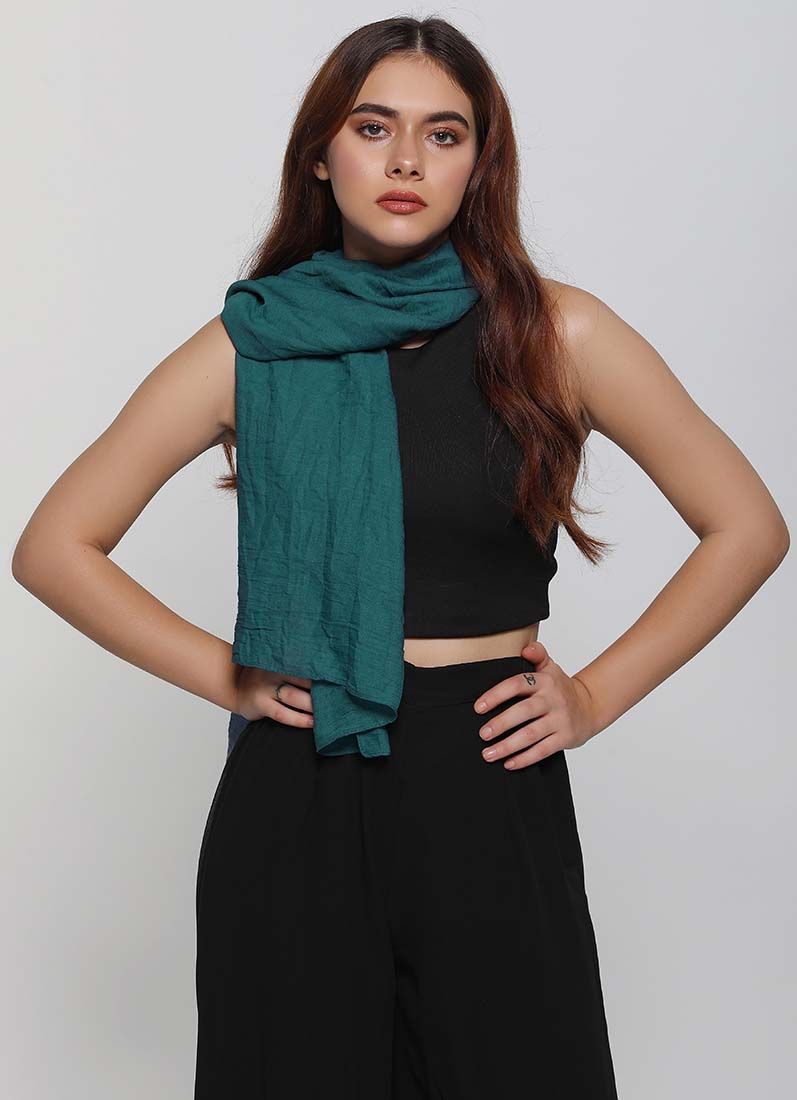 Buy Classic Plain Scarf-Teal-STD