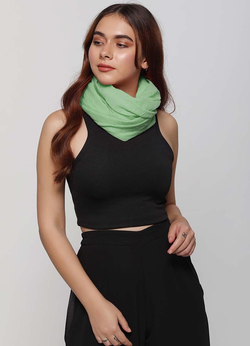 Buy Classic Plain Scarf-Green-STD