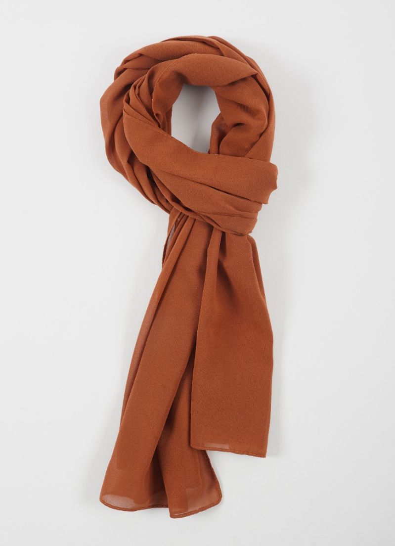Buy Rust Georgette Soft scarf