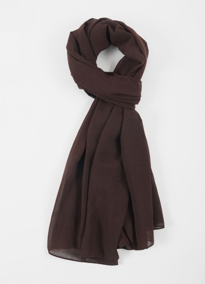 Buy Chocolate Georgette Soft scarf