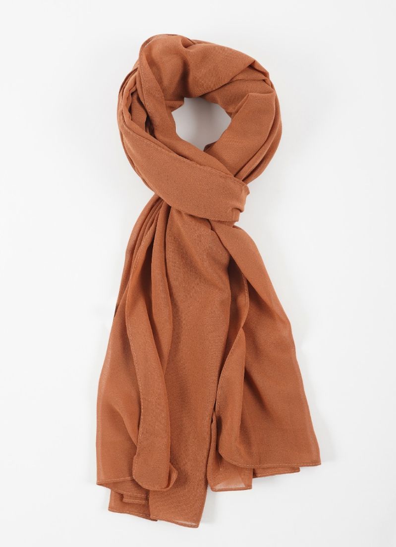 Buy Light Brown Georgette Soft scarf