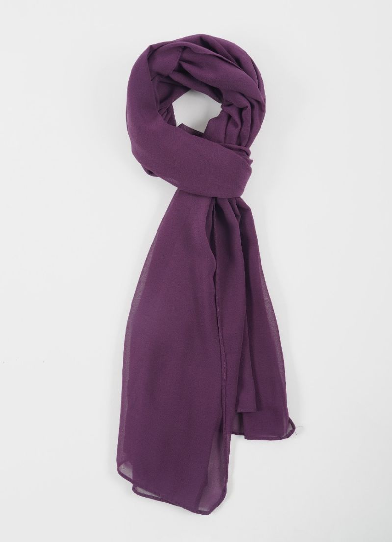 Buy Plum Georgette Soft scarf