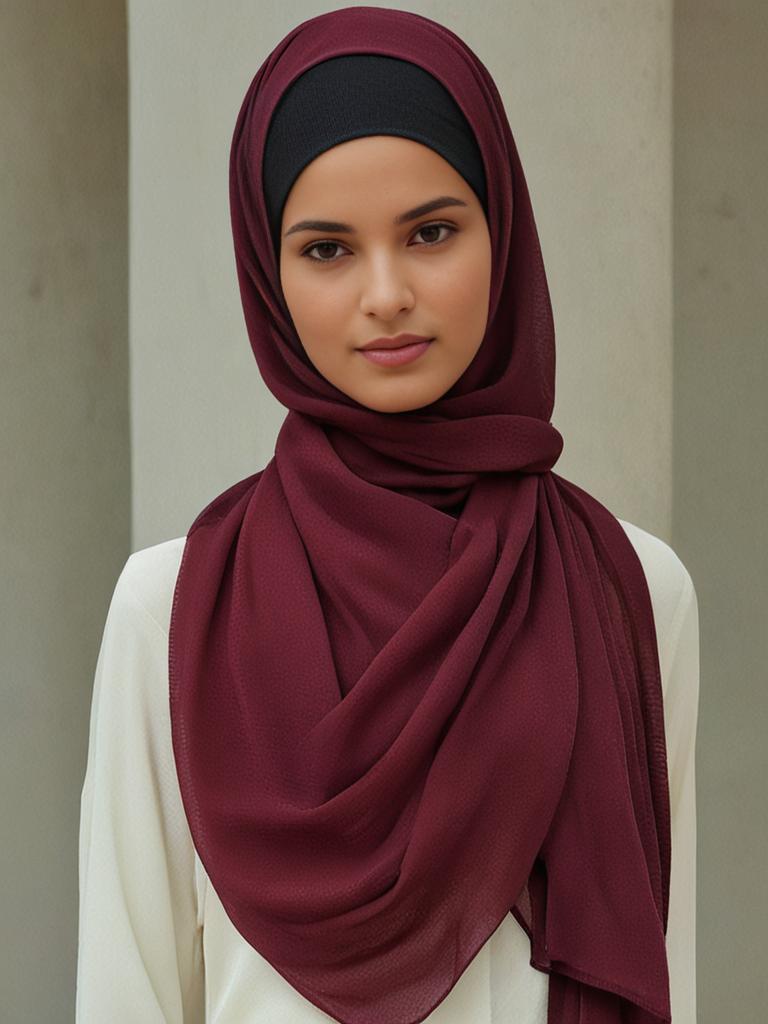 Maroon Georgette Soft scarf