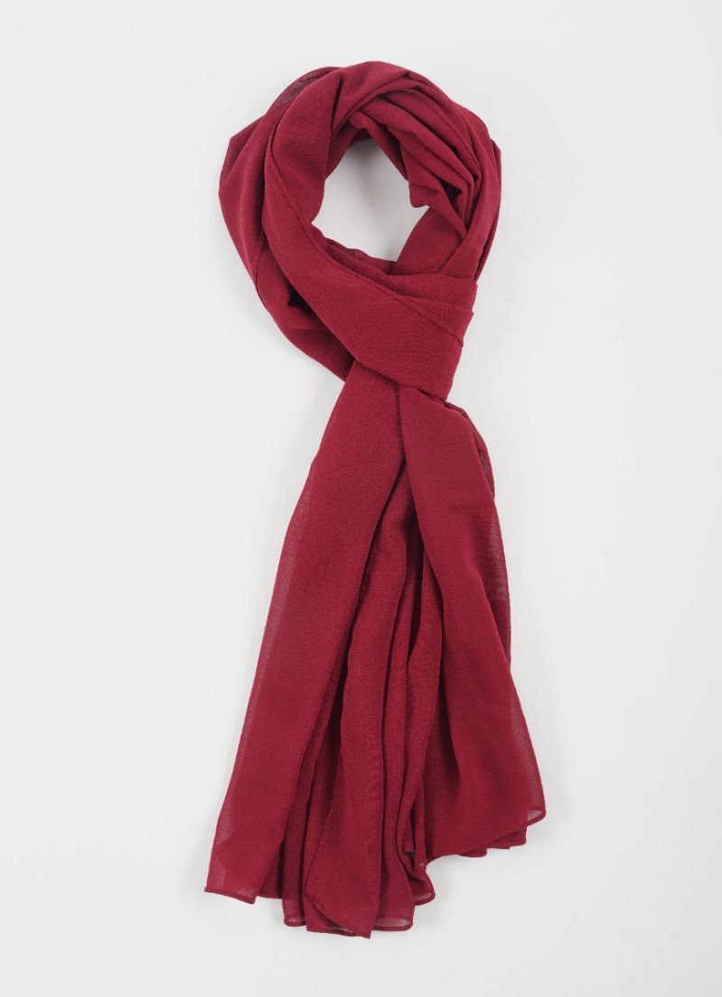 Buy Maroon Georgette Soft scarf