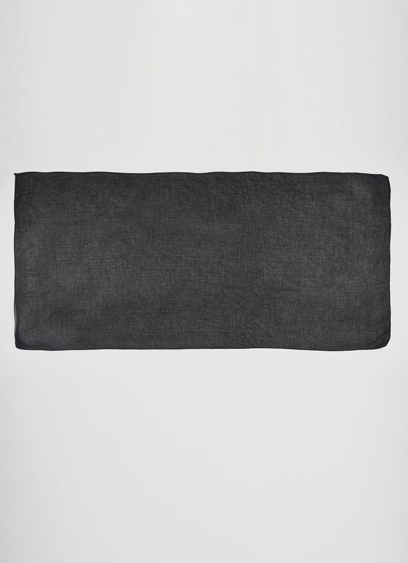 Black Cotton Crinkled scarf
