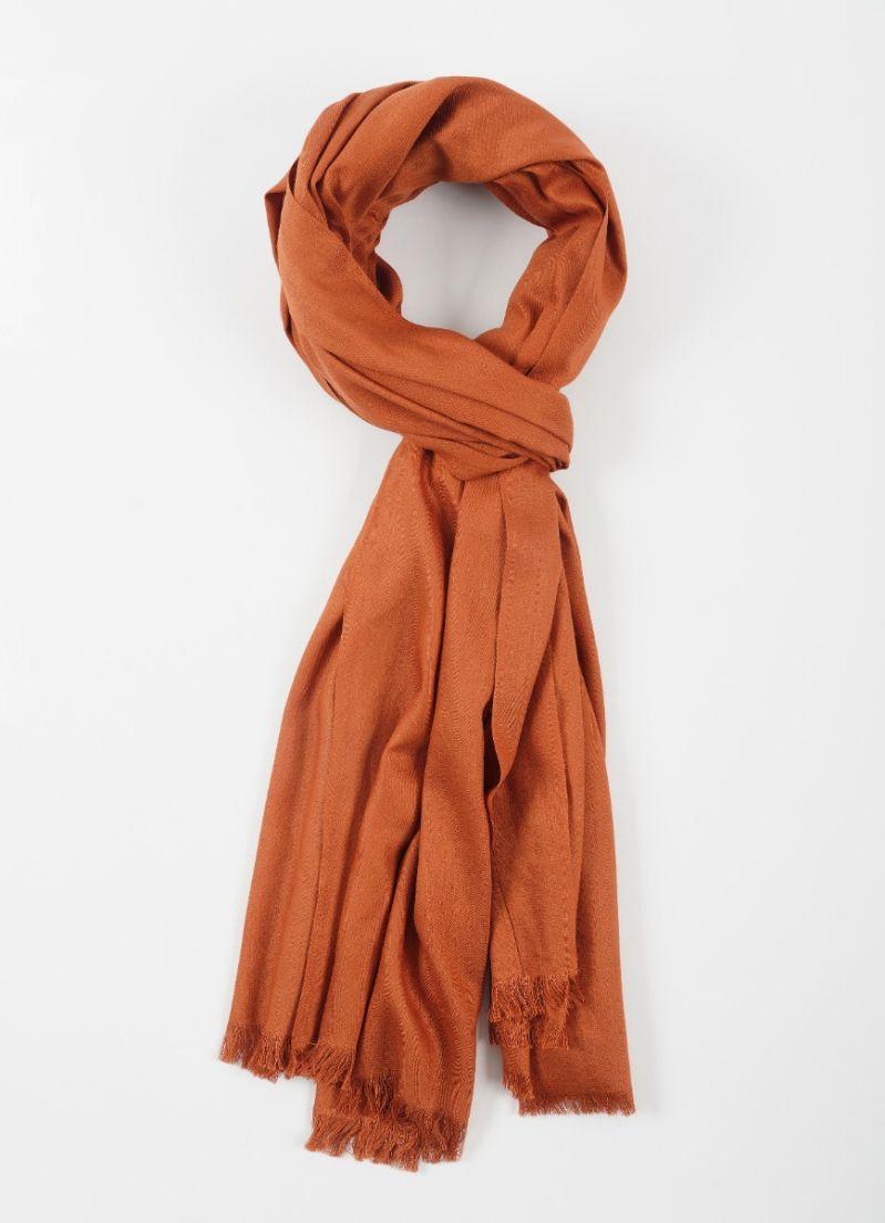 Buy Dark Brown Cotton Poly Soft scarf